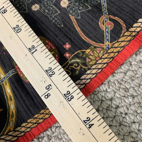 Zara Trufaluc Womens Blouse Top Size Small Red/Black Ornament Print Peplum - Picture 6 of 9